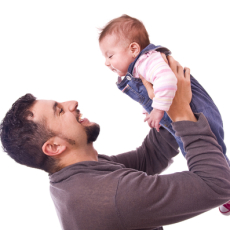 parental anxiety - photo of anxious dad with child
